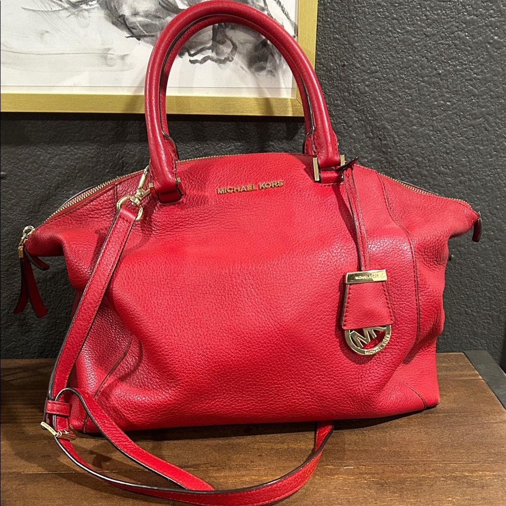 Michael Kors Cherry Red Satchel